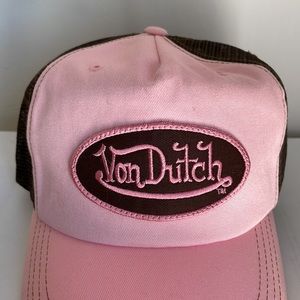 Brand New Von Dutch Trucker Hat Pink Brown